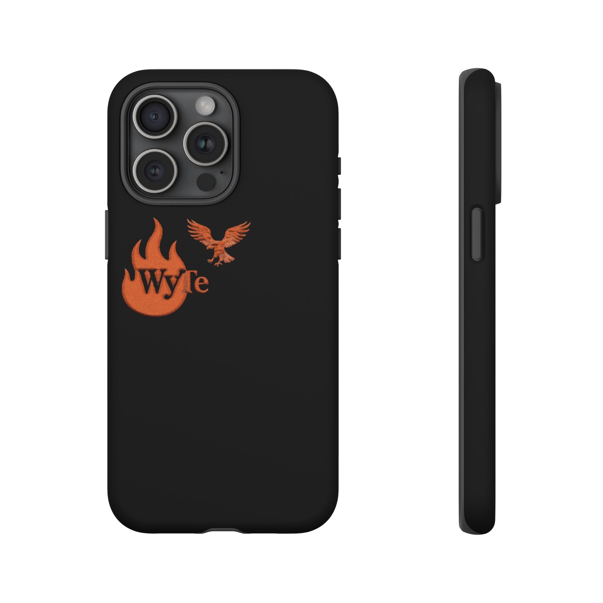 Iphone Case - Orange WyTe Flame & Eagle Logo Protective Cover Feuer/Adler/Handy Hülle