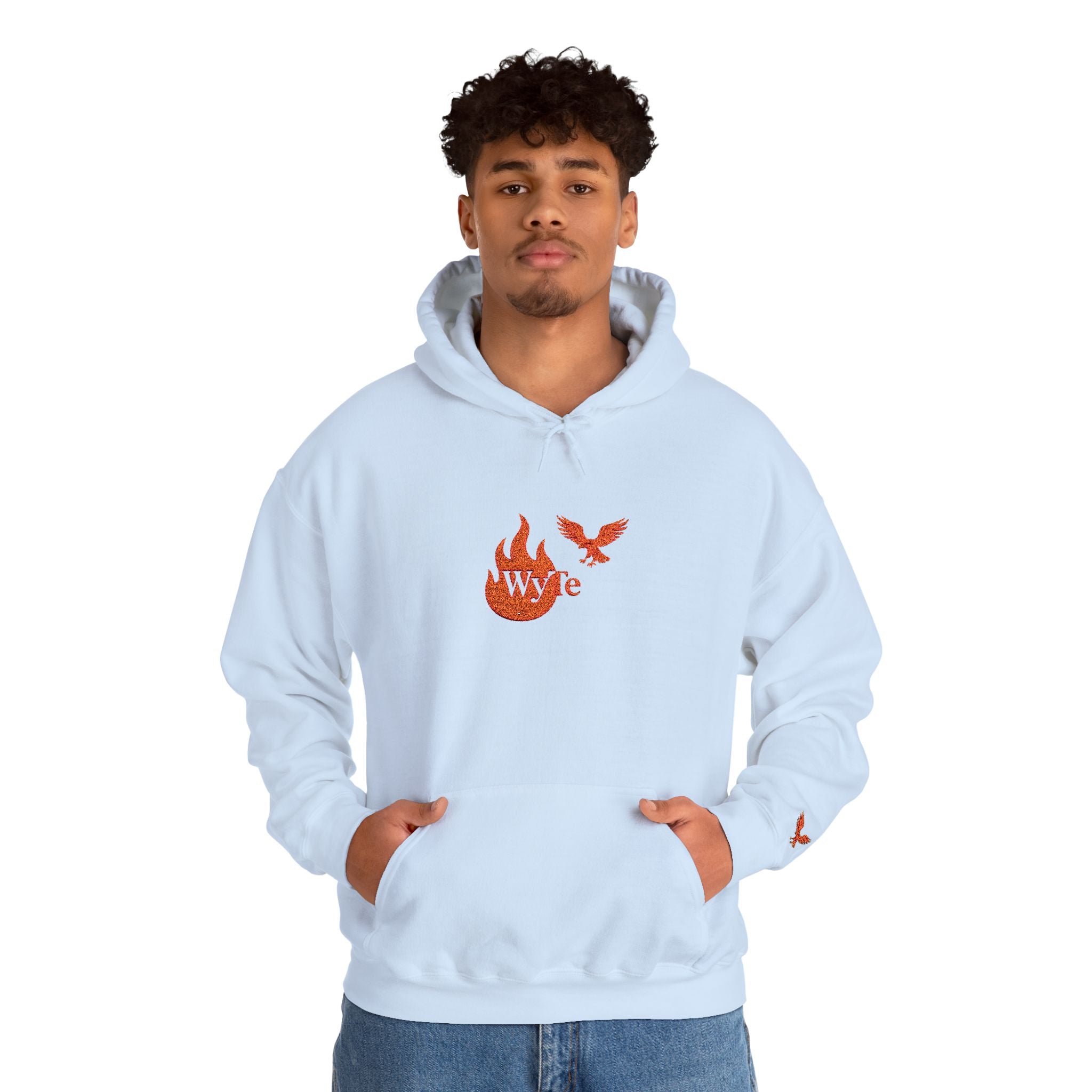 Hoodie - Wyte Flame & Eagle Pullover kaputzen Pullover