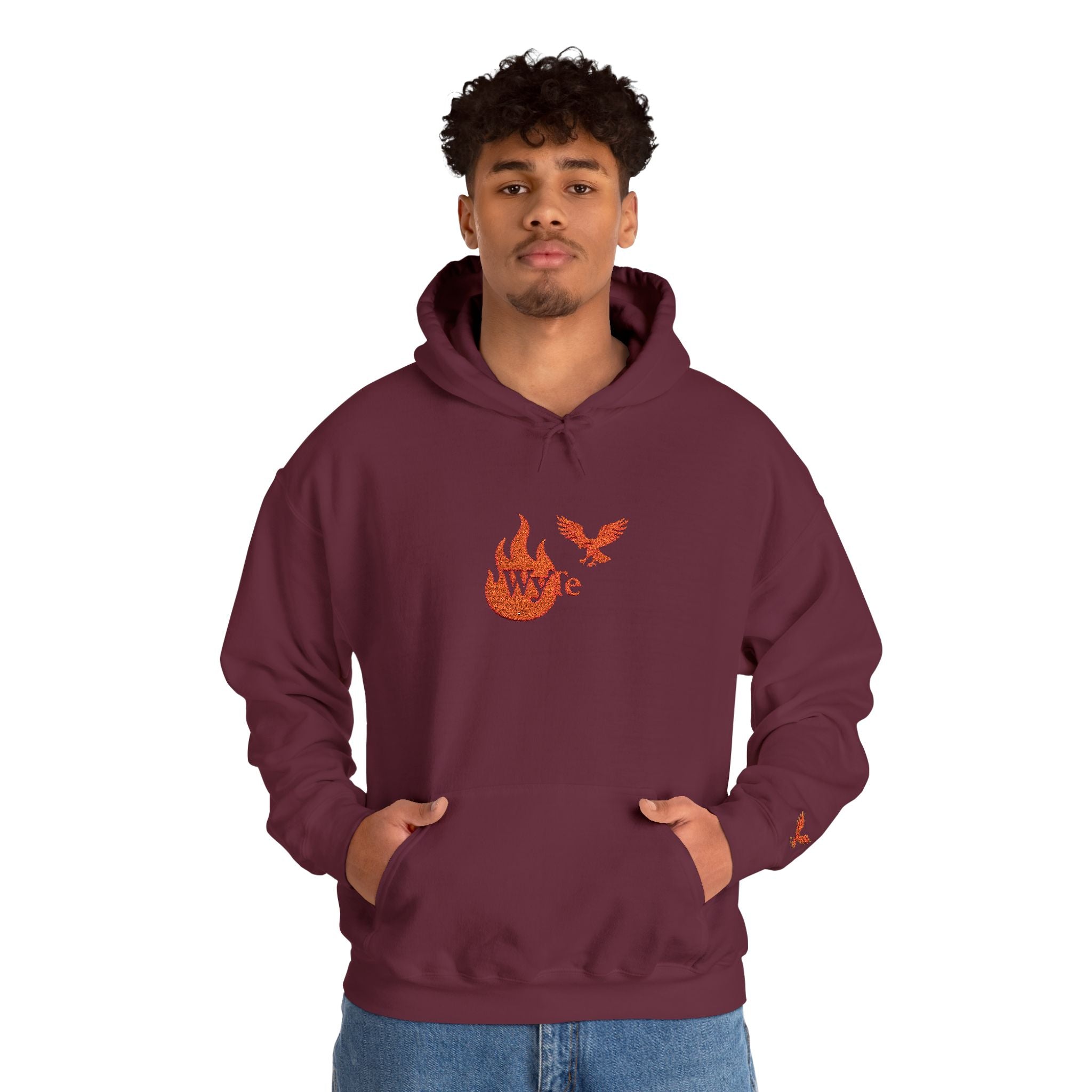 Hoodie - Wyte Flame & Eagle Pullover kaputzen Pullover