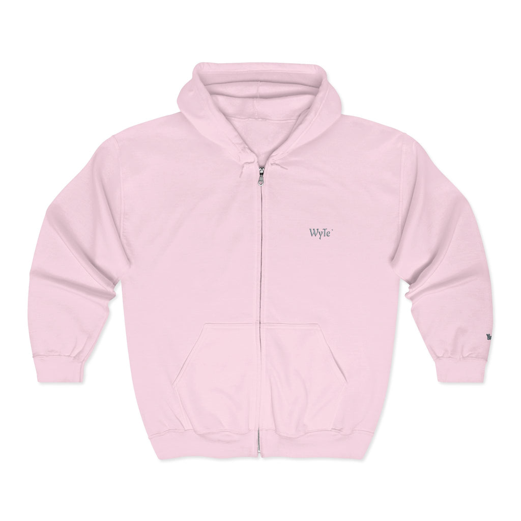 WyTe` Yuno` Classic Full-Zip Hoodie — Minimal Embroidered ' Chest Sweatshirt