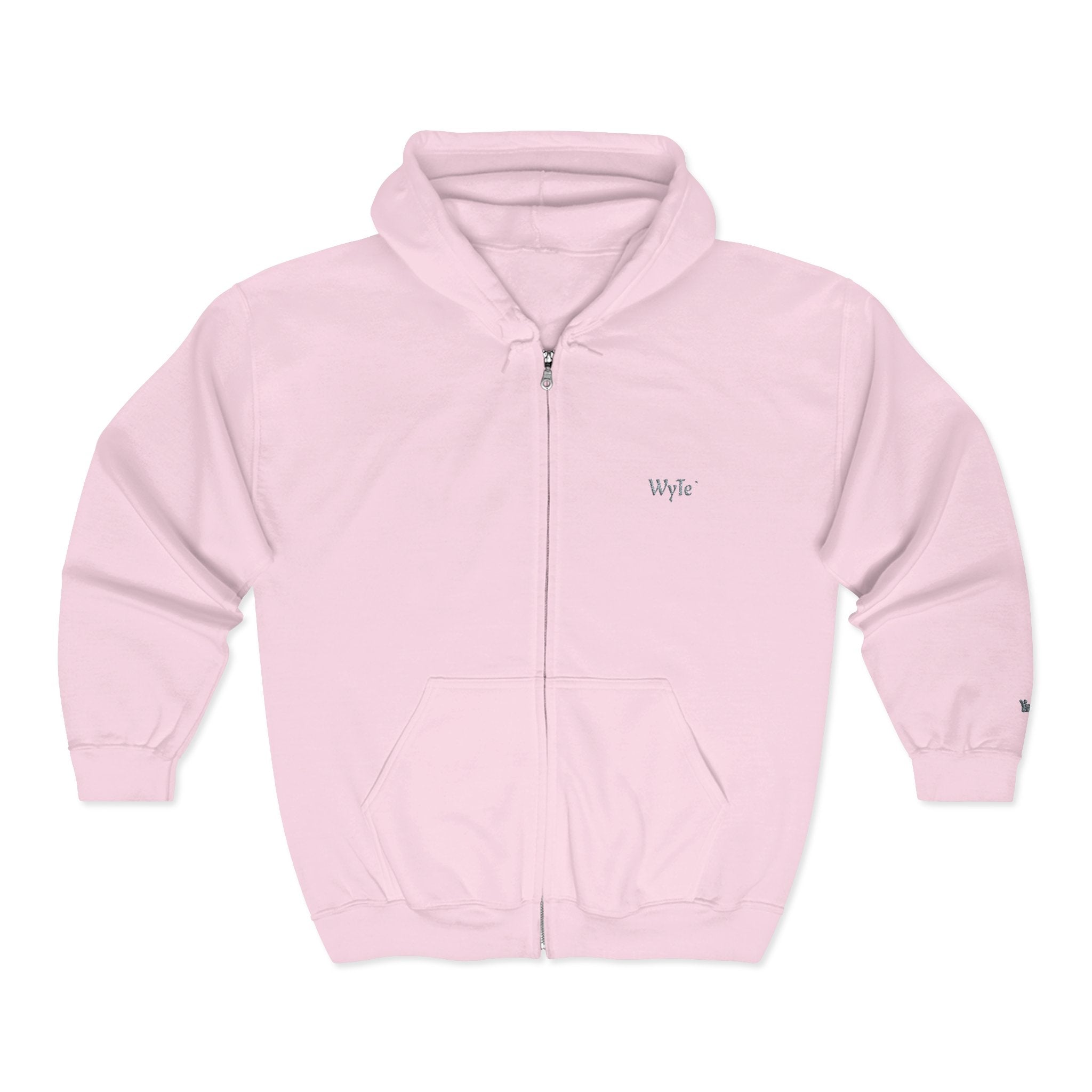 WyTe` Yuno` Classic Full-Zip Hoodie — Minimal Embroidered ' Chest Sweatshirt