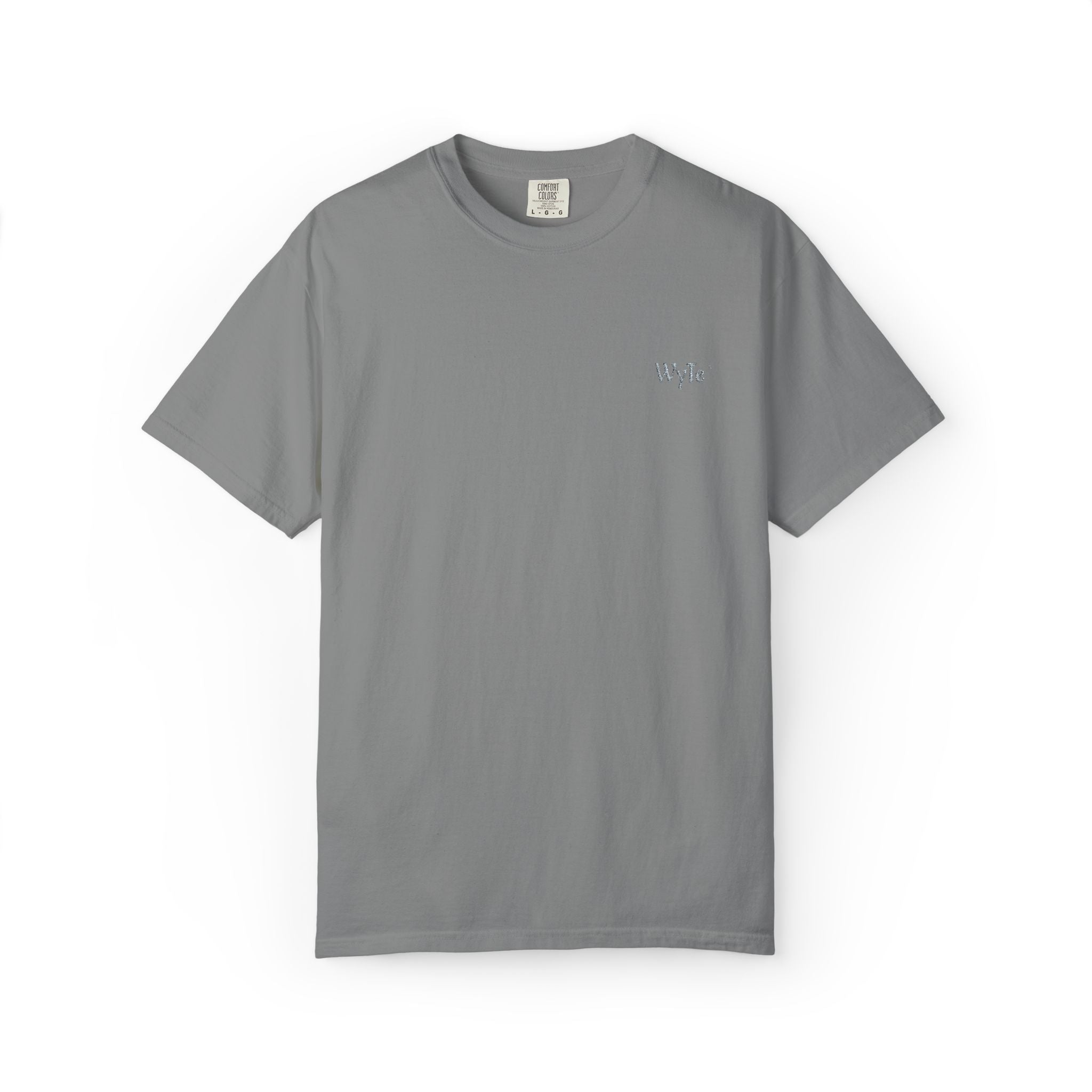 Minimal WyTe` Tee with Small Chest Script Logo — Casual Everyday T-Shirt