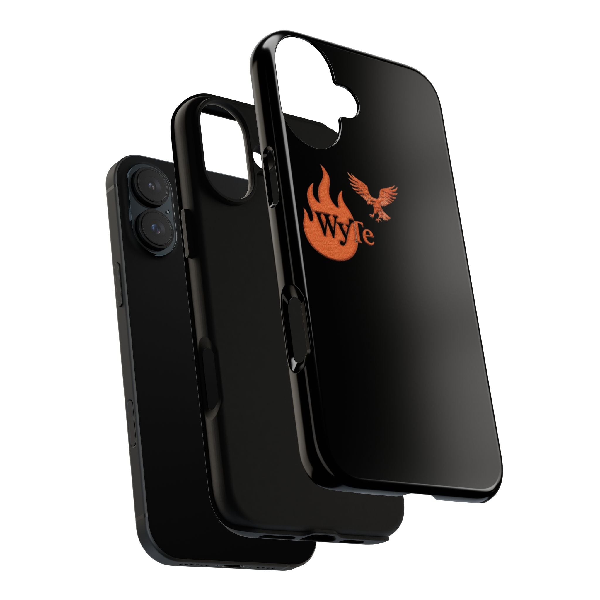 Iphone Case - Orange WyTe Flame & Eagle Logo Protective Cover Feuer/Adler/Handy Hülle