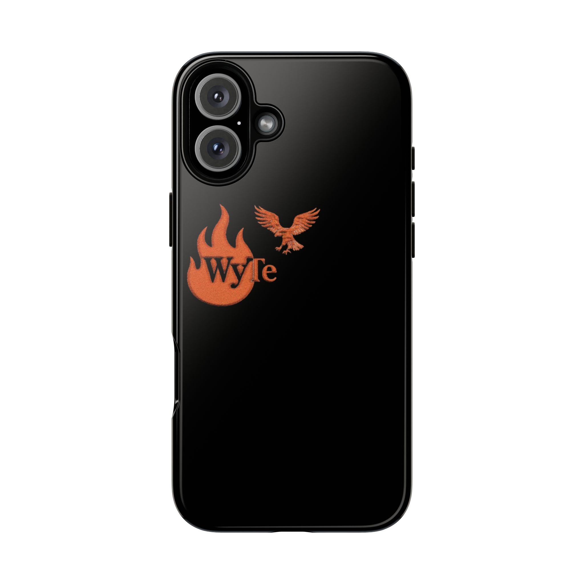Iphone Case - Orange WyTe Flame & Eagle Logo Protective Cover Feuer/Adler/Handy Hülle