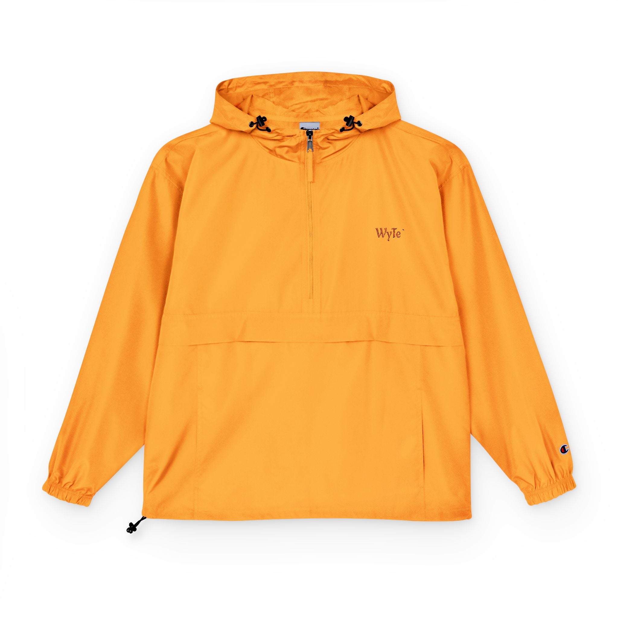 WyTe’ Packable Anorak Jacket – Lightweight Hooded Windbreaker in Vibrant Orange