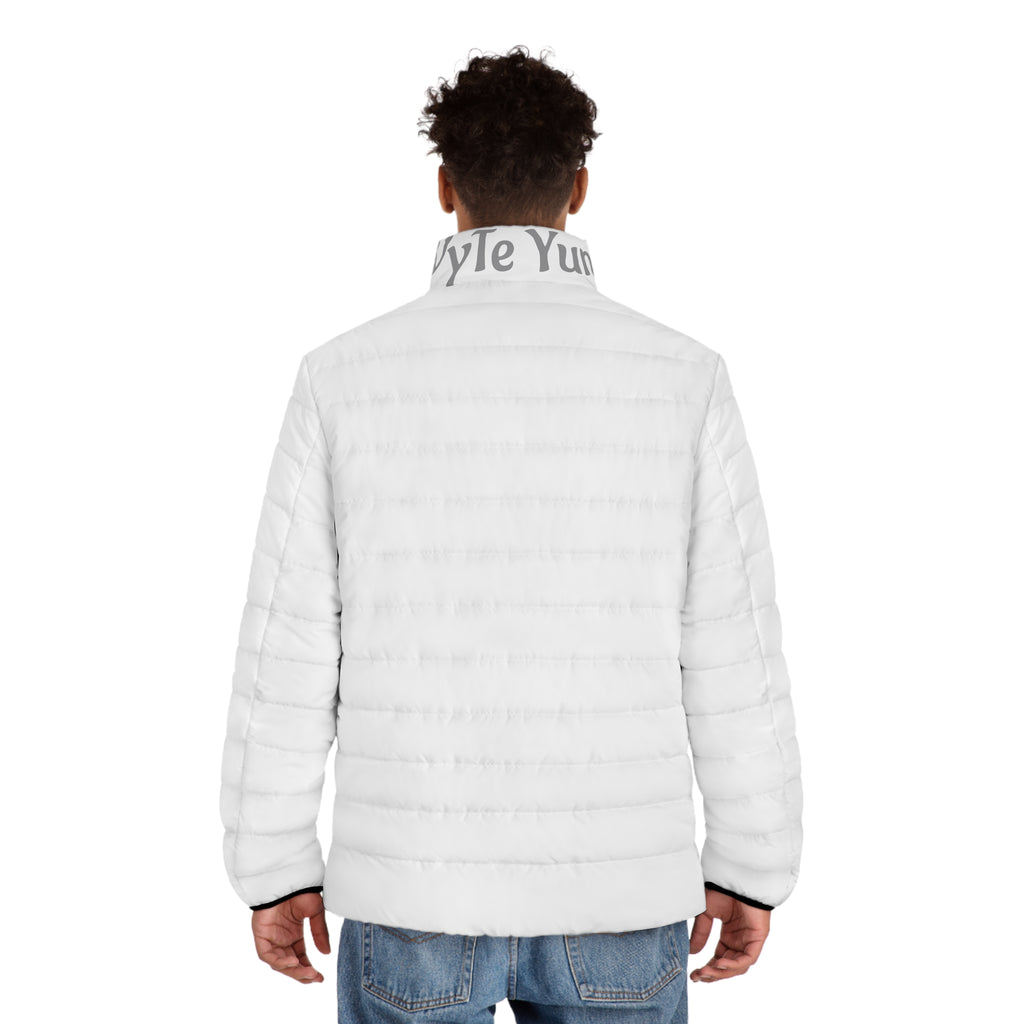 Men's White Quilted Puffer Jacket — Lightweight Insulated Outerwear
