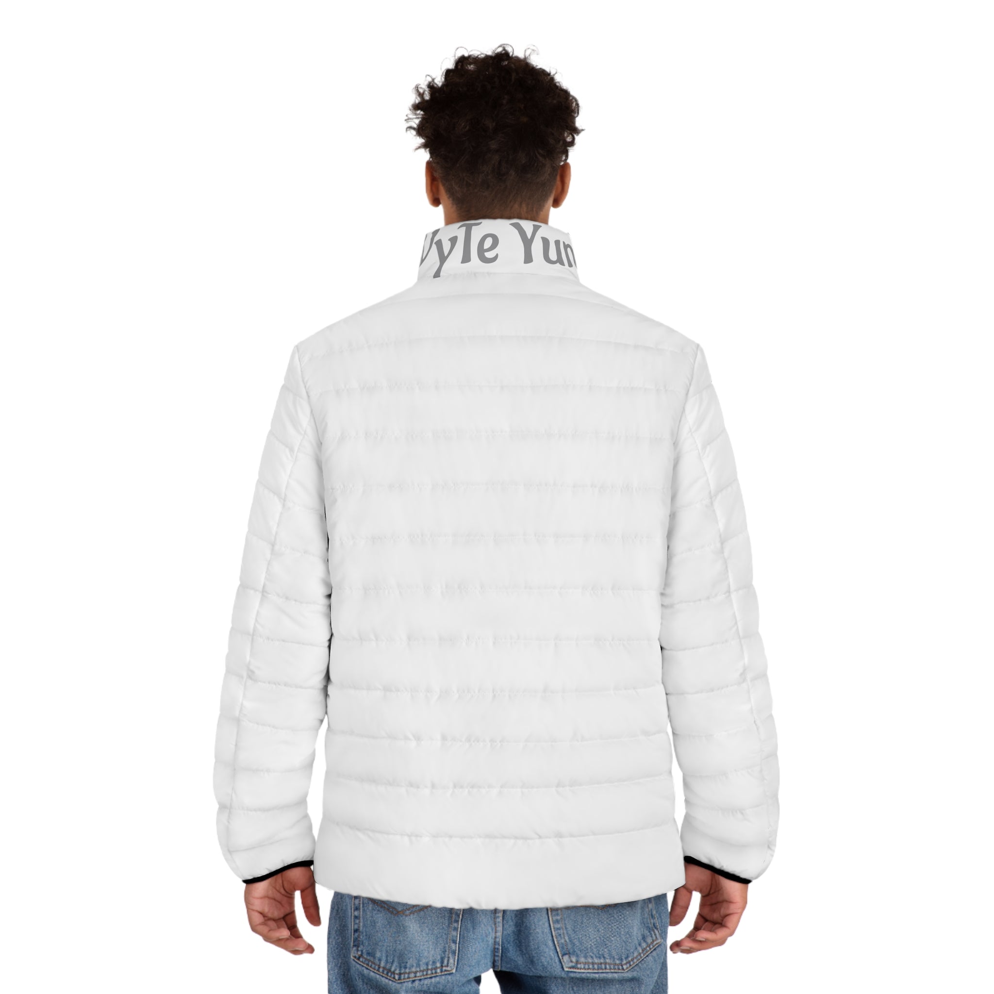 Men's White Quilted Puffer Jacket — Lightweight Insulated Outerwear