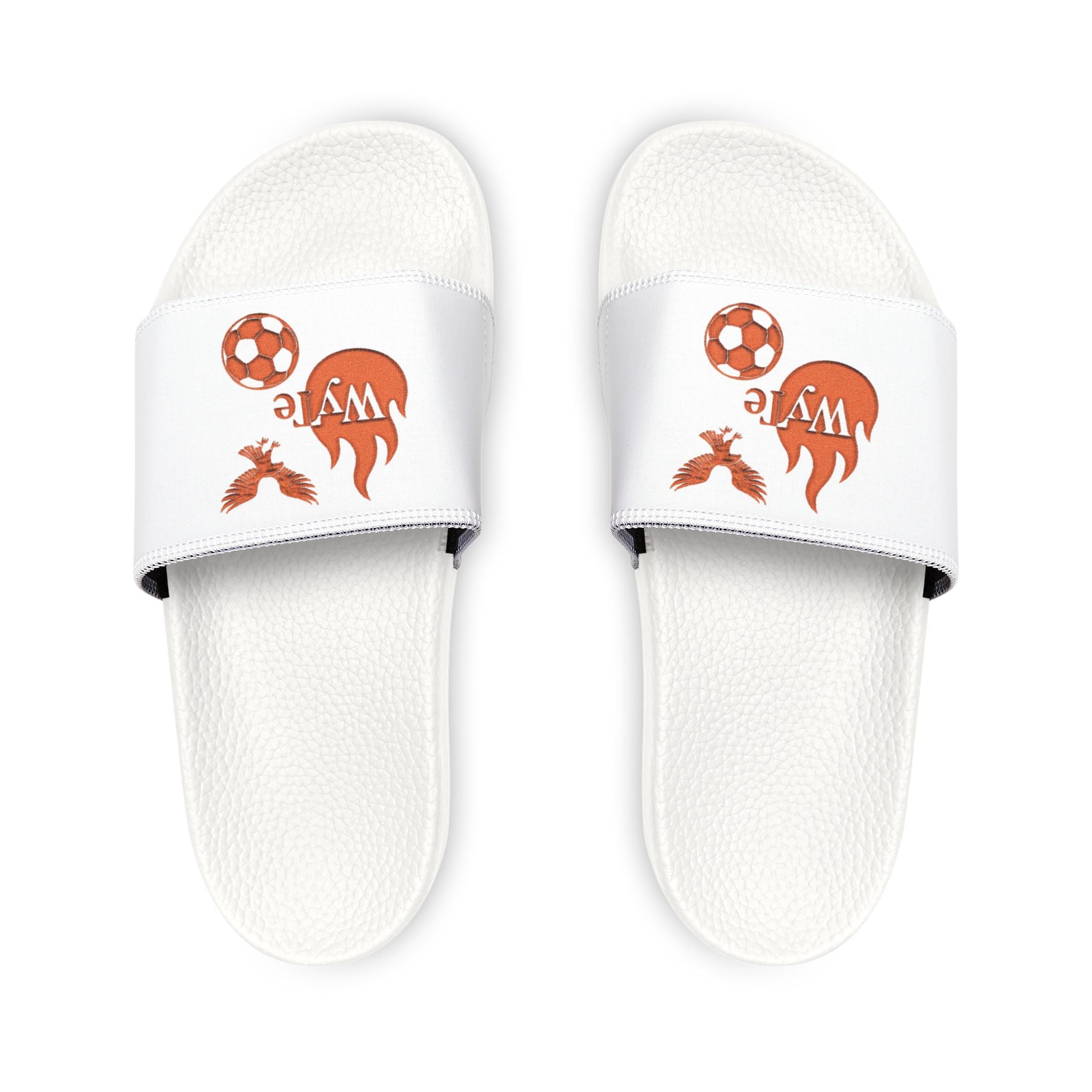 WyTe Flame & Eagle Soccer Flame Slide Sandals — Men's Removable-Strap Athletic Slides